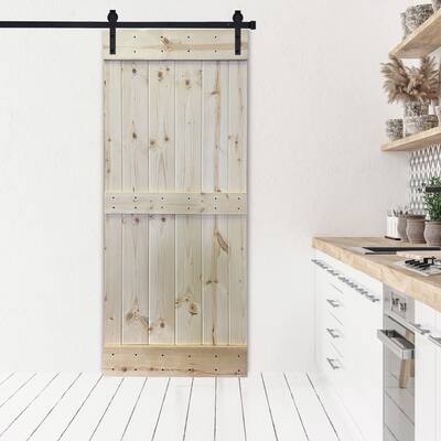 Paneled Wood Unfinished Barn Door