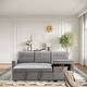 preview thumbnail 15 of 18, 77 Inch Reversible Sectional Storage Sleeper Sofa Bed L-Shape 2 Seat Sectional Chaise