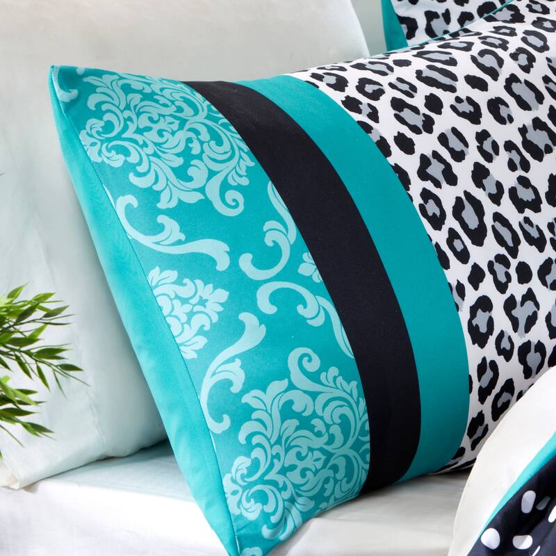 Camille Teal Comforter Set by Intelligent Design