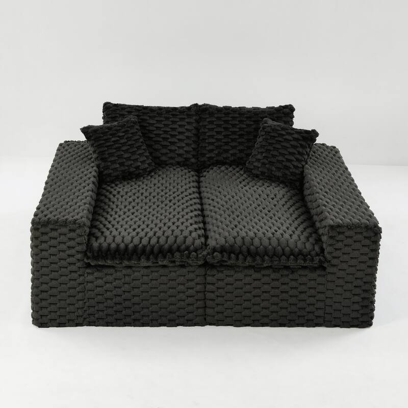 Free Combination Modular Couch Fluffy Turtle Velvet Sectional Sofa