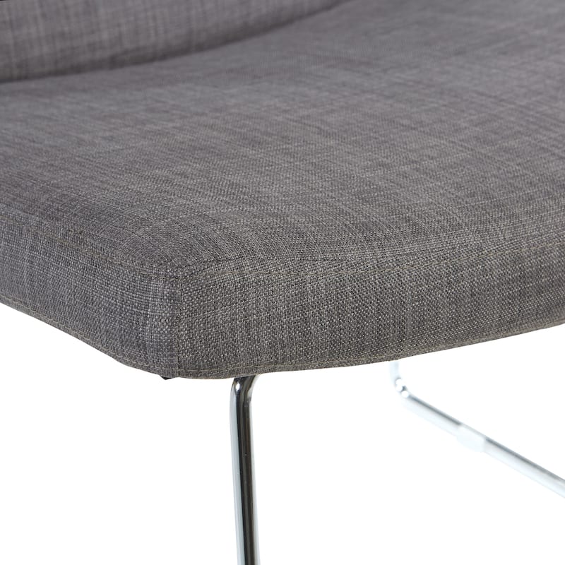 Thompson Upholstered Lounge Chair with Chrome Base