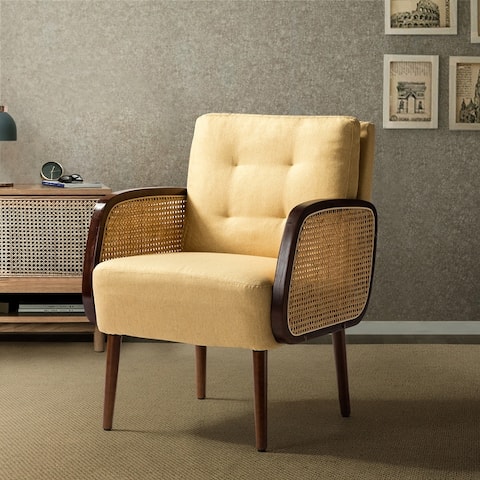 Pablo Upholstered Accent Armchair with Tufted Back Cushion