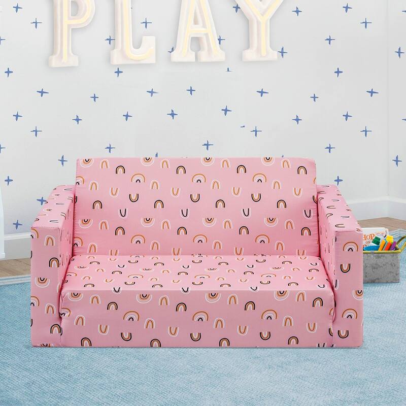 Kids Fold Out Couch 2-in-1 Children Convertible Sofa to Lounger