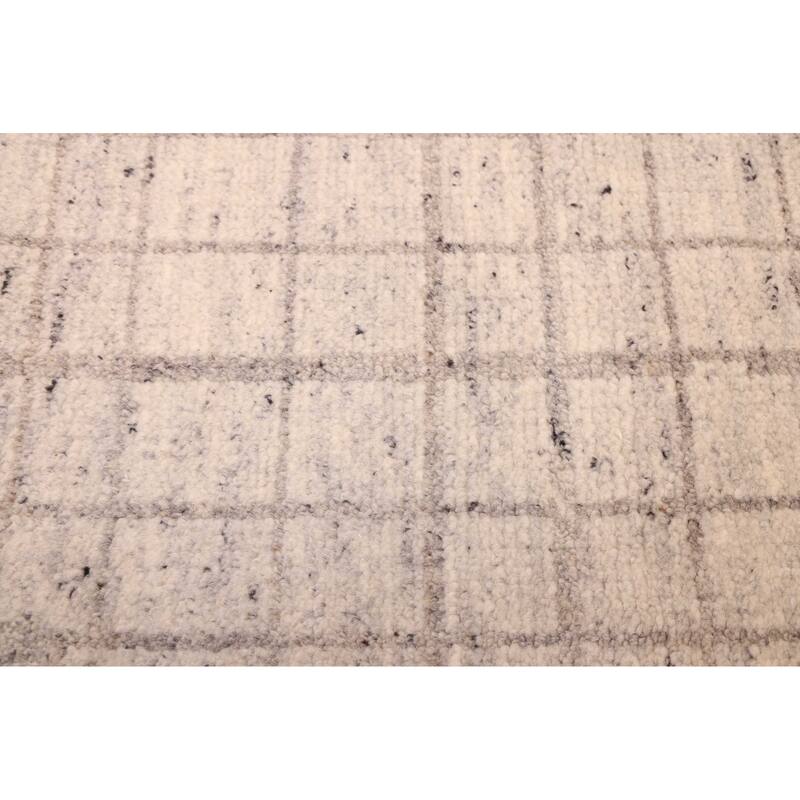 ECARPETGALLERY Hand-knotted Tangier Light Grey Wool Rug - 5'1 x 7'10