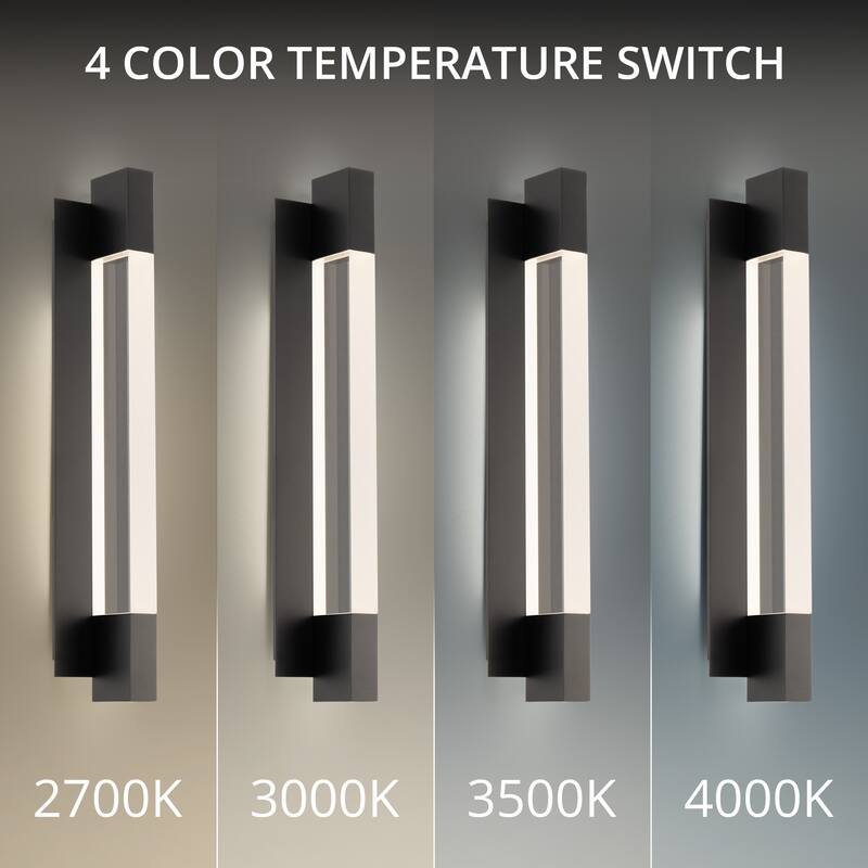 Heliograph 18in LED Outdoor Wall Light 2700K in Black