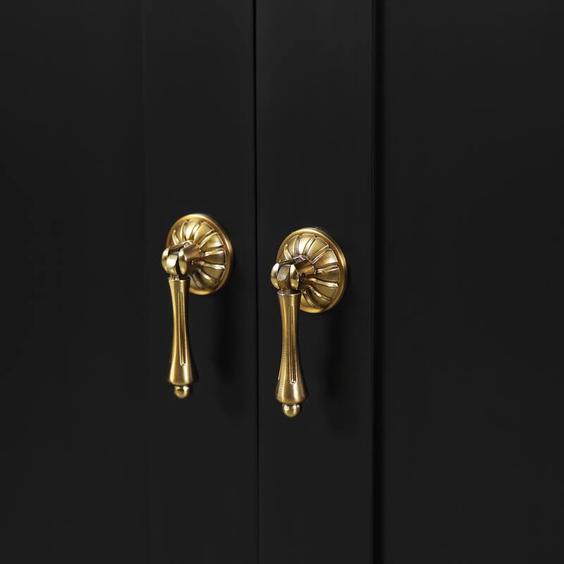 GDFStudio - Hellie 36" Modern Bathroom Vanity with Ceramic Sink - Soft-Close Doors, Drawers & Adjustable Storage