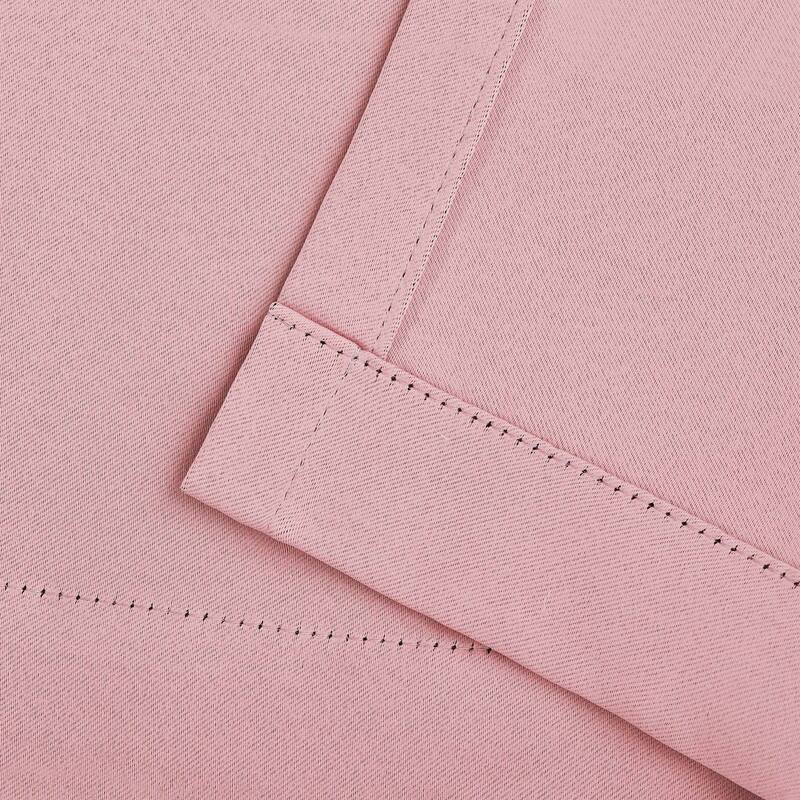 Superior Solid Machine Washable Room Darkening Grommet Blackout Curtains, Set of 2