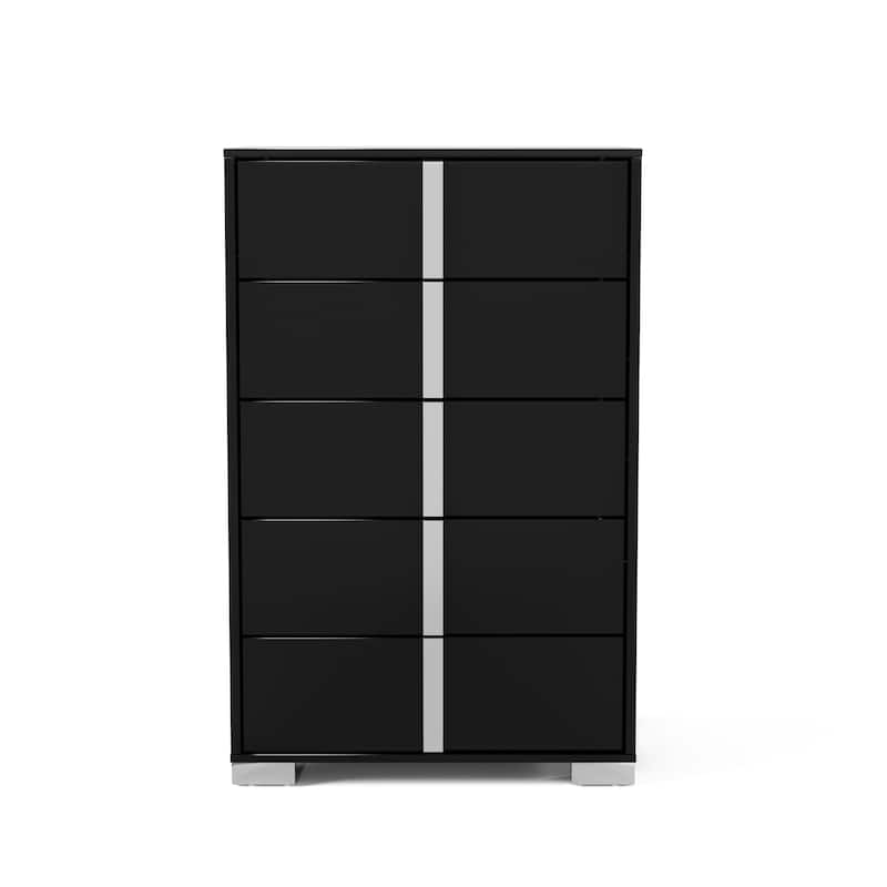 Furniture of America Erina Modern Glossy 5-Drawer Chest