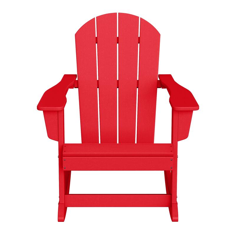 Laguna Hdpe All Weather Outdoor Patio Rocking Chairs With Side Table (3-Piece Set)