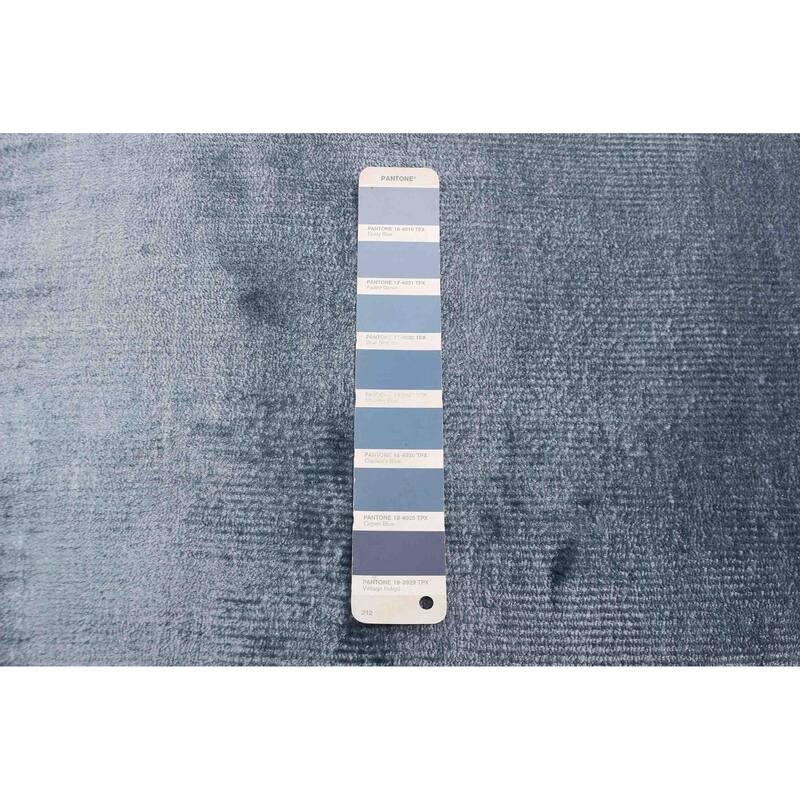 ECARPETGALLERY Hand Loomed Kashkuli Gabbeh Light Denim Blue Viscose Rug - 5'3 x 7'4