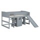 preview thumbnail 7 of 16, Multiple Functions Bed,Low Study Twin Loft Bed with Chair and Rolling Portable Desk