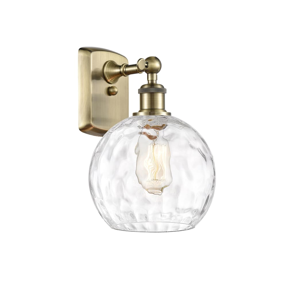 Innovations Lighting Athens Water Glass 1 Light 8" Sconce