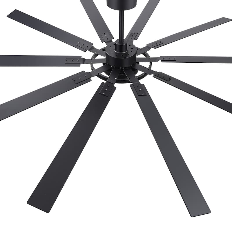 72"/80" Large Windmill Ceiling Fan with Light and Remote(10 Reversible Blades)