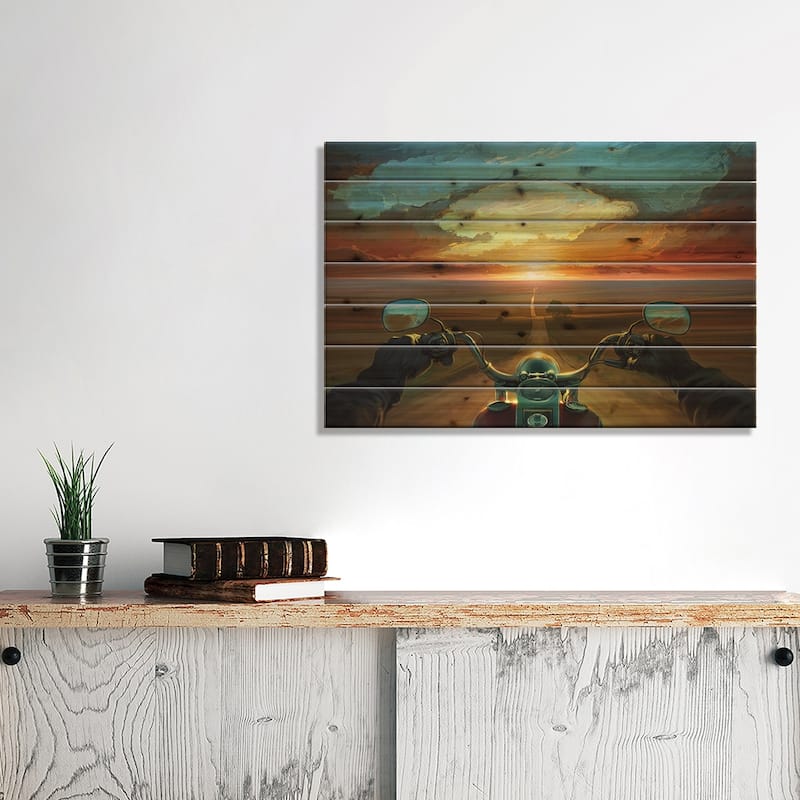 Land Of The Winds Print On Wood by Artem Rhads Chebokha - Multi-Color