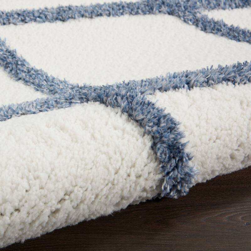 Nourison Feather Soft Contemporary Shag Diamond Area Rug