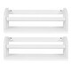 preview thumbnail 6 of 6, Wallniture Lissa Wood Bookshelf White Floating Shelves Toy Storage Kids Room Decor (Set of 2)