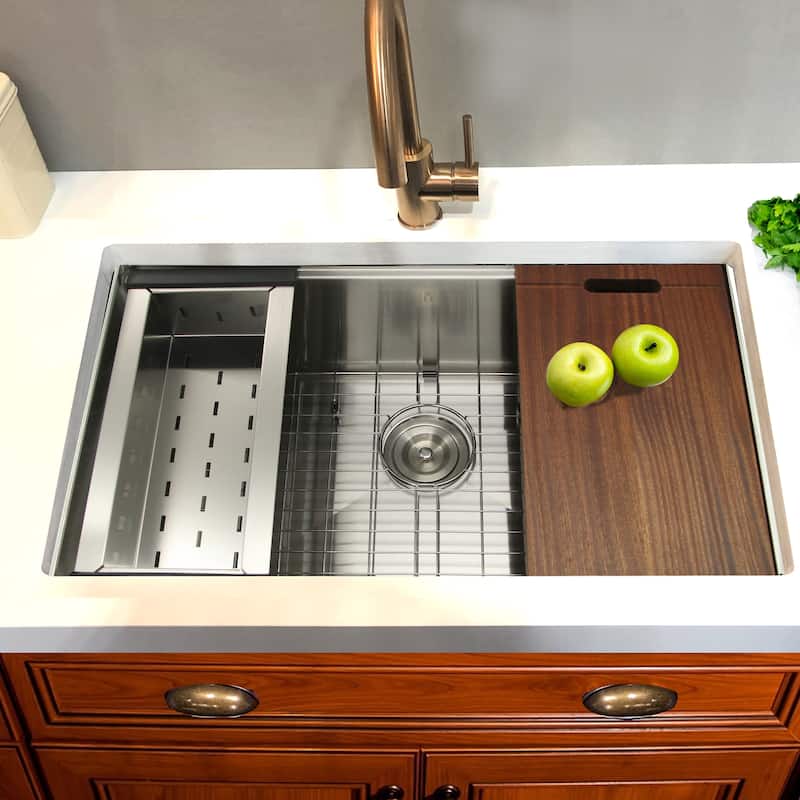 31-inch Workstation Undermount Stainless Steel Kitchen Sink - 31x 19 x 10 inches - 31x 19 x 10 inches