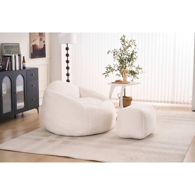 Foam Bean Bag Chairs for Adults/Teens with Filling,Bean Bag Lazy Sofa with Ultra Soft Chenille Cover, Bean Bag,Indoor &