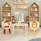 preview thumbnail 1 of 14, 3-PCs Wood Kids Table and 2 Chairs Set White