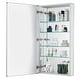 preview thumbnail 59 of 89, Bathroom Medicine Cabinet, Aluminum, Recessed/Surface Mount, Right/Left Hinged, Mirrored Interior