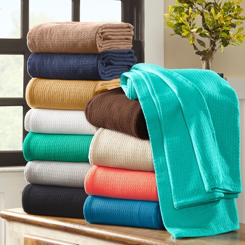 Superior Hanson Woven Cotton Textured Throw and Blanket
