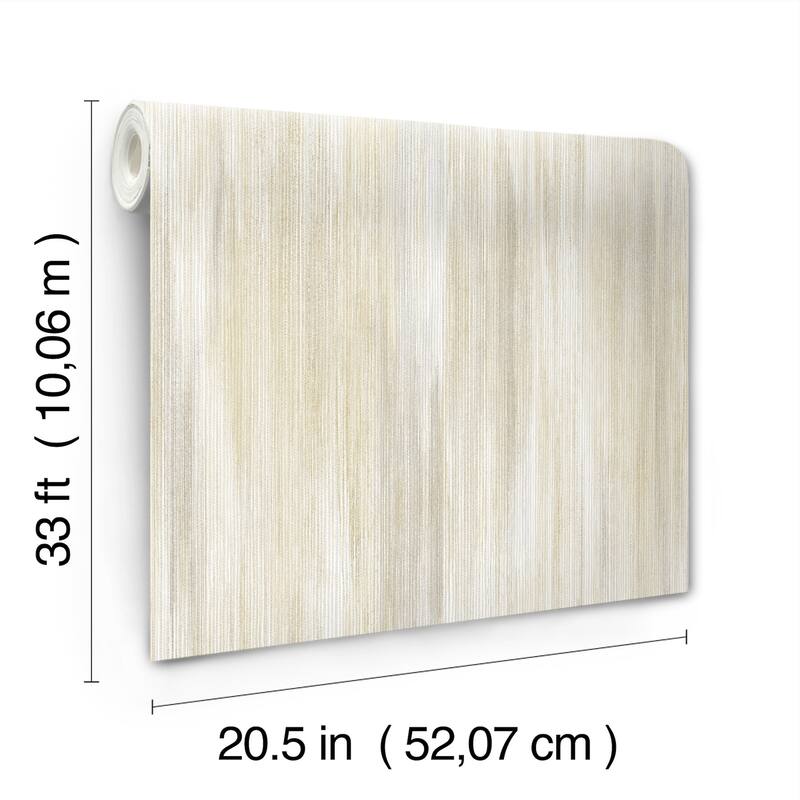 A-Street Prints Elysian Wheat Ikat Wallpaper