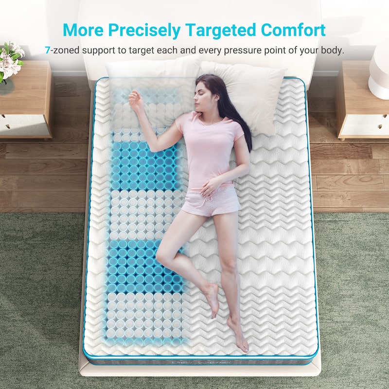 12 Inch Memory Foam Hybrid Pillow Top Mattress,Medium Firmness Comfort Mattress, Mattress in a Box