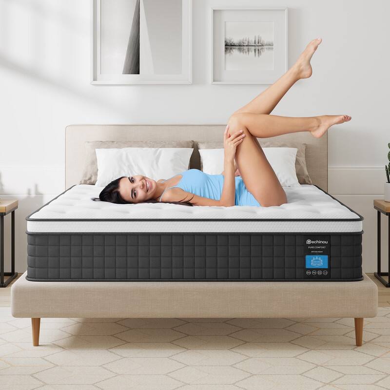 12 in Hybrid Mattress in a Box with Gel Memory Foam, Back Pain Relief & Cooling, Medium Firm Support