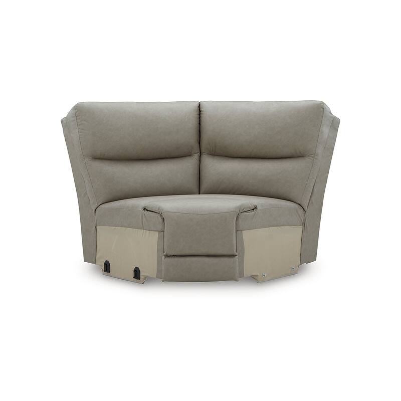 Signature Design by Ashley Brannigan Gray 5-Piece Power Reclining Sectional - 142" W x 142" D x 42" H