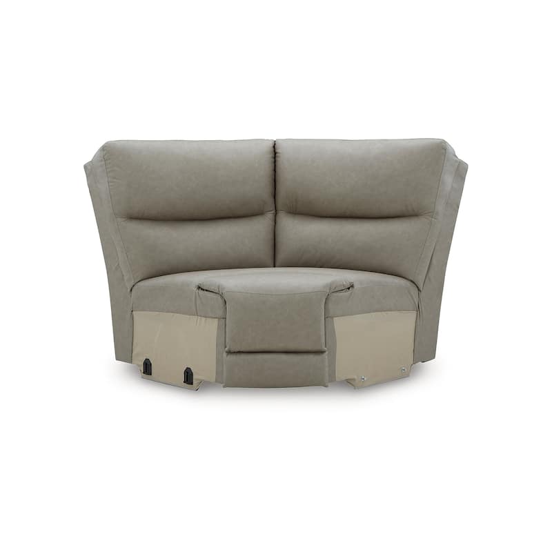 Signature Design by Ashley Brannigan Gray 6-Piece Reclining Sectional with Storage Console - 155" W x 142" D x 42" H