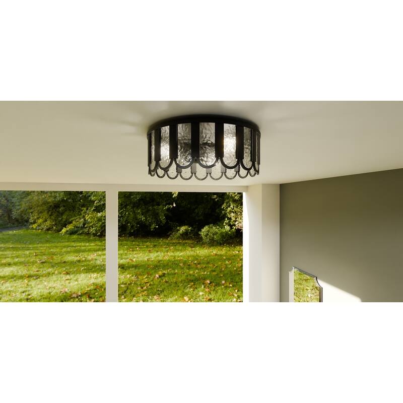 Vera 3-Light Matte Black Flush Mount