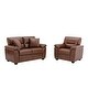 preview thumbnail 23 of 52, Morden Fort Upholstered Living Room Set chair , Loveseat,2 Pieces, Faux Leather