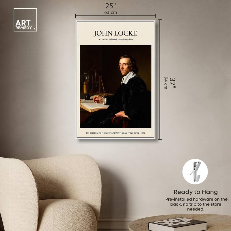 Father of Liberalism Depicted Canvas by Art Remedy