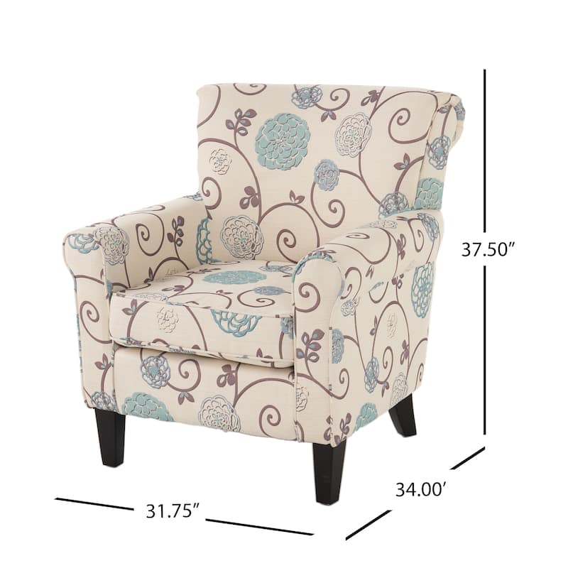 Accent Chair - White+Blue
