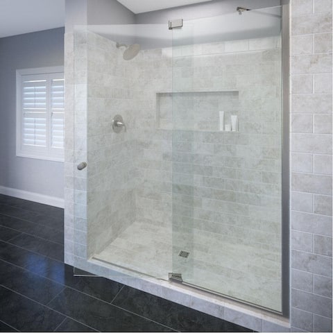 Basco Cantour 76" High x 60" Wide Pivot Frameless Shower Door with