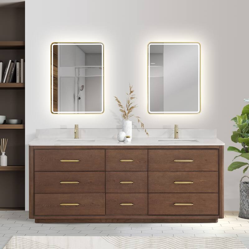 Miseno MV-706584 Porto 84" Free Standing Double Basin Vanity Set with