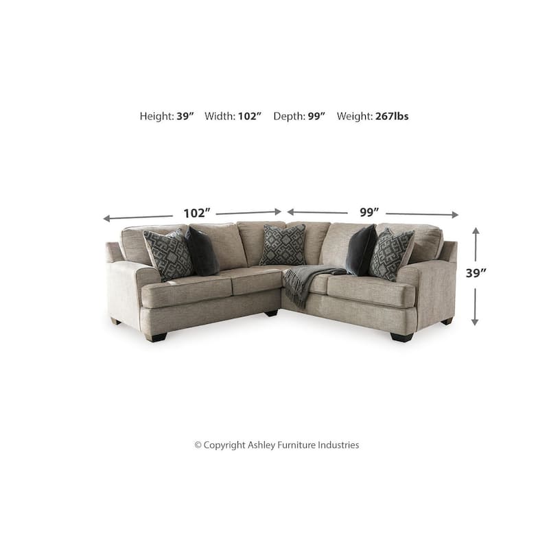 Signature Design by Ashley Bovarian Beige and Grey 2-Piece Sectional Sofa