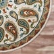 preview thumbnail 11 of 10, Multicolored Paisley Paradise Medallion Round Rug