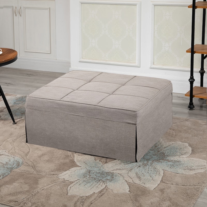 HOMCOM 4-in-1 Table/Sofa/Chair/Bed with 5-Level Adjustable Backrest, Footstool for Living Room or Bedroom