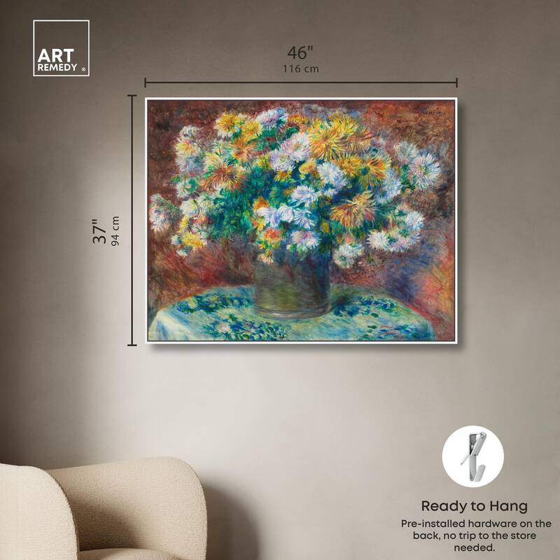 Renoir Chrysanthemum Canvas by Art Remedy