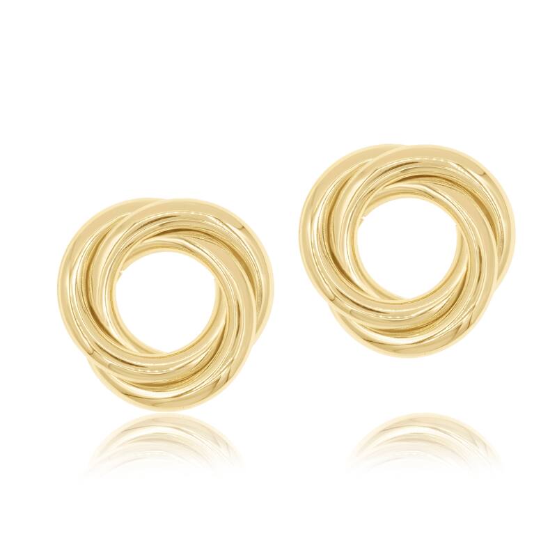 SHYMI Round Twist Hoop Earrings - Gold
