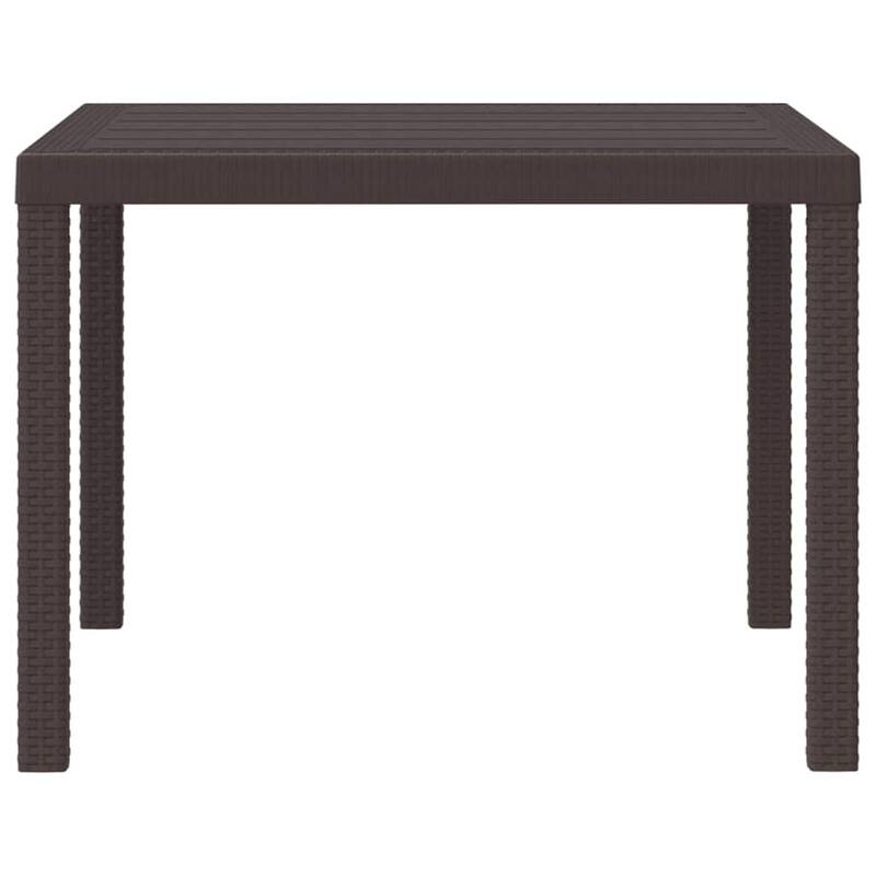vidaXL Garden Table Anthracite/Brown poly rattan