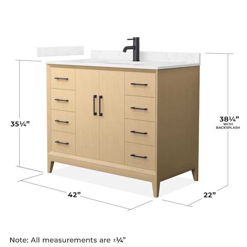 Wyndham Collection WCH7575-42S-VCA-MXX Janna 42" Free Standing Single