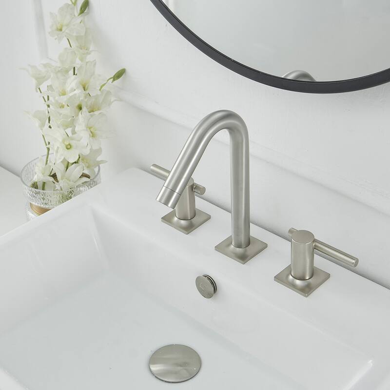 Two-Handle Faucet with Pop-Up Spout