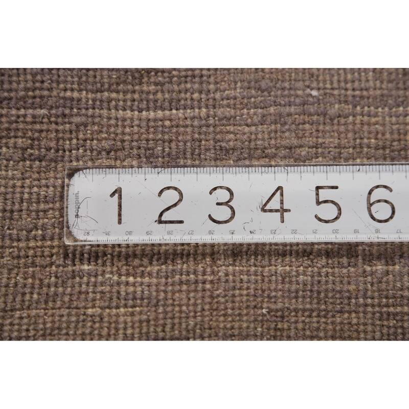 Modern Gabbeh Oriental Area Rug Hand-Knotted Grey Wool Carpet - 4'11" x 6'3"