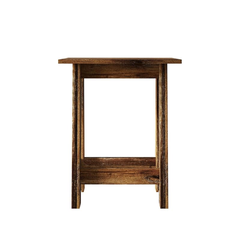 CraftPorch Rustic 2-Pieces End Tables with Coffee Table