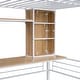 preview thumbnail 11 of 24, Full Size Loft Bed with Desk and Shelf , Loft Bed with Ladder, White