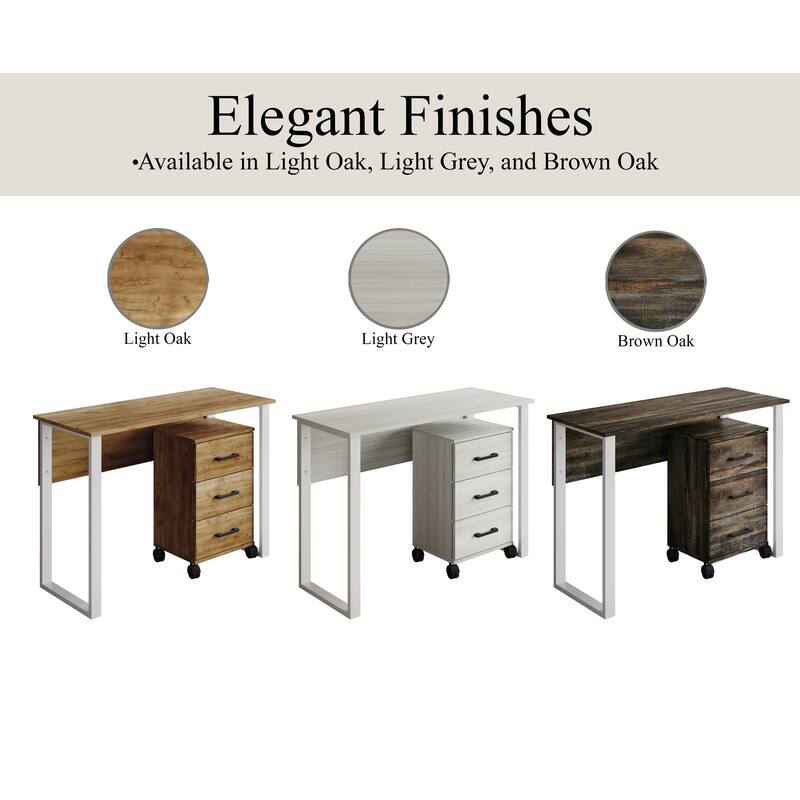 CraftPorch Luxury Writing Table with Drawer Cabinet