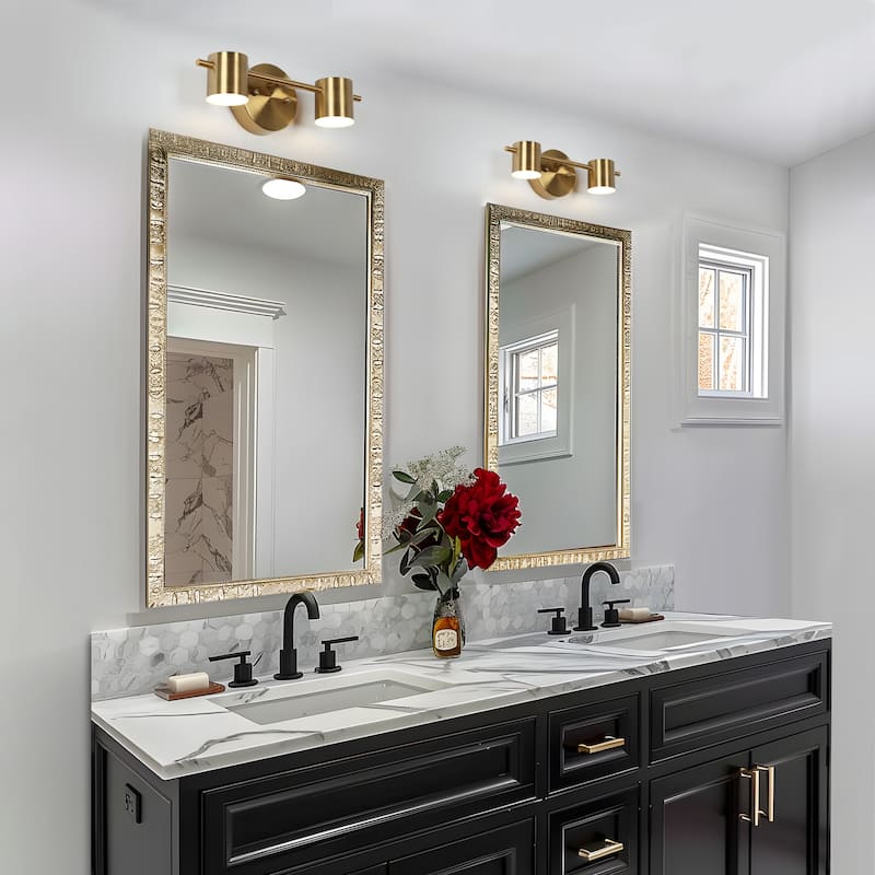 Modern 1/2/3-Light Gold Brass LED Bathroom Vanity Light Linear Wall Sconces