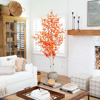 Artificial Potted Birch Tree - 8' - Unlit